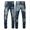 Jeans masculins pour hommes de qualité supérieure de qualité broderie de logo concepteur pantalon denim trous de mode hip hop pantalon de rue taille 28-40 winter01 12