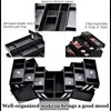 Joligrace Makeup Train Case Professional Ajustable 6 bandejas Cajas cosméticas Organizador de almacenamiento con bloqueo y compartimento 240416