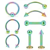 8Pcs Stainless Steel Eyebrow Rings Lip Ring Nose Hoop Tongue Septum Piercing Jewelry Cartilage Tragus Earrings 240409