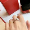 Anel de cartão Hongsheng Jewelry v Gold Micro Set Anel de Leopardo