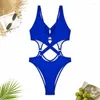 Costumi da bagno femminile sexy cazzo spinta su un pezzo di nuoto da bagno da donna svuota il costume da bagno taglio monokini imbottita spiaggia estiva indossare