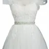 웨딩 DR Accories Sier Color Crystal Bride Belt S Ribb 파티 신부 들러리 선물 N1R0#