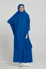 Dwuczęściowa modlitwa jilbab zestaw Abaya for Woman Batwing Hiżab sukienka muzułmańska kimono kaftan szat Long Khimar Islam Cloth Jilbab Ramadan 240410