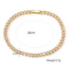 Link Bracelets Gold Color Marquise Crystal Bracelet For Women Shiny Zircon Tennis Wedding Party Jewelry Gifts Statement Bijoux