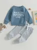 Zestawy odzieży Baby Girl Winter Outfits Przytulne dzianinowe legginsy Swatoty Zestaw niemowlęta