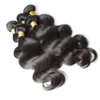 Mink Brésilien Vierge droite tisse 100 g / pc 3pcs / lot Double trétages Natural Noir Couleur Human Remy Hair Extensions