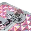 EasyFashion 4in1 Case di treno per trucco in alluminio Rolling Glitter rosa 240416
