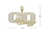 Chains Summer Iced Out LETTER CROY PENDANT Collier pavé PAVE CUBIC Zirconia CZ Hip Hop Men6998305