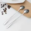 Spoons 1PCS Tea Long Handle Ice Cream Dessert Sundae Kitchen Cutlery Drinking Tableware Stainless Steel Coffee