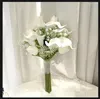 Flores de casamento White Calla Lilies com Tulip Bridesmaid Bouquet de Mariage Ramos Novia