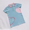 Girls039s Robes de polo couleur Blue Brand Designer Girl Jirt Taille 901504994388