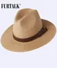 Cappello estivo per donne uomini Panama Straw Beach Hats Fedora UV Sun Protezione Capchapeau Femme T2007152021554