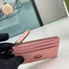 Luxury Designer Card Holder Wallet Zippy KeyChain Coin Purse Läder Mjuk läder Mini Plånbok ID Kreditkort Mens Wallet Pures