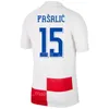 남자 24 25 25 유로 컵 크로아시아 축구 13 Nikola Vlasic Jersey 국가 대표팀 Lovro Majer Andrej Kramaric Josko Gvardiol Bruno Petkovic Luka Modric Football Shirt