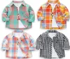 2020 Nuove camicie per ragazzi per bambini camicia a maniche lunghe per bambini Bambini per bambini Autumn Autumn Cash Cash Cotton Shirts Tops 24M9Y1035414
