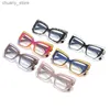Sonnenbrille LNFCXI TR90 INS Populärer Mode Polygon Katze Augenbrillen Rahmen Frauen Luxusdesigner Retro Brille für Damen Optical Y240416