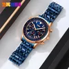 Montre-bracelettes Skmei Luxury Man Wristwatch imperméable Luminent Date Stopwatch Watch For Men en acier inoxydable Watchs Quartz Watches Reloj Hombre