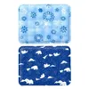 Pet Ice Pad Snow Animal Pattern Summer Dog Cooling Mat Sleeping Blanket For Bed Car T1R5 240416