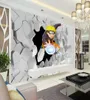 Japońskie anime ścienne mural 3d Naruto Po tapeta chłopcy dla dzieci sypialnia