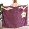 Serviette 1pcs épaissis les serviettes de bain aux femmes en toison corallienne