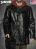 Mens Jackets US Schott Navy Cowhide Sailor Jackor Real Leather Coats