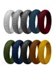 10pack mode nyaste stil silikonring 10 färger grupp gummi bröllop band män039s sport wear264e204n7484400