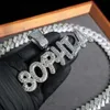 Хип -хоп круглый разрез Moissanite Настройка ручной работы с бриллиантовыми подвесщиками
