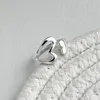 925 Sterling Silver Simple Nicchia Hollow Apertura dell'anello di dito di dito Fashi