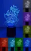 Naruto Sasuke Susanoo 3d Illusion visuelle LED RVB Couleur changeant USB Nightlight Naruto Shippuden Action Figure Sasuke Anime Toy1494162