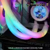 Cooling AOSOR ST350 Luminous Watercooled Tube ARGB Divine Light Synchronization DIY PC Case Decorative Neon Casing Vest M/B SYNC