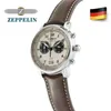Relógios de pulso Zeppelin Jam Tangan Pria Mewah Kasual Bisnis Kulit Tahan Air Trendi Untuk Men Watch