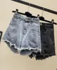 Womens Fashion Shorts Women Jean Denim Short Straight Women High Waist Tassel Summer Femme Skinny Slim Denim Short2892864