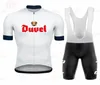 Duvel Beer White Cycling Jersey Set 2020 Pro Team Cycling Clothing 19D gel Ademende Pad Road Bike Wear Racing Desse3255059