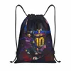 Mied Football Soccer DrawString ryggsäck Gym Sports Sackpack String Bag för träning J45U#