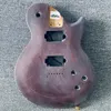 WINE RED COLOR LP Corpo de guitarra em madeira maciça com 2 captadores de humbucker danos da superfície e rachaduras na corda inacabada através do corpo para substituir DIY