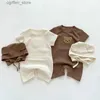 Rompers Milancel Baby Romper Wafle Boys Jumpsuits Baby Cleren With Hat Baby Boys Clothiing L410