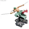 Actie speelgoedcijfers 18 cm één stuk luffy figuur Roronoa Zoro drie-blade SA-MAXIMUM manga anime-standbeeld PVC Action Collection Model Toys voor kinderen Y240415