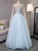 Sukienki imprezowe Formalne Tiul Tiul Prom dla kobiet pełne rękawy Kwiatowy wieczór Luksusowy luksus 2024 Retro Celebrity Suknia