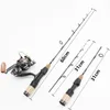 Promozione 60 cm 2 punte borsette combo per la pesca invernale per pesca di pesca a rotelle set di canna da palo della canna da pesca al palo del carbone 240416