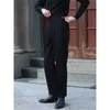 Herenpakken Fashion Men High Taille Stripe Suit broek Formele zakelijke zakelijke voeten Brand Lange bruiloft Elegante broek Oversize A107