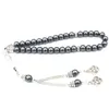 Strand tasbih La pietra di ematite naturale promuove la circolazione sanguigna Misbaha 33 perle Bracciale musulmano Regalo islamico Accessoriy Gioielli di tacchino