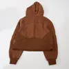 LL Вышивка с капюшоном Scoodie Women Hoodie Yoga носить толстую штустов