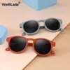 Warblade Small Round Polarise Kids Sunglasses Silicone Sécurité flexible Enfants Lunes 0-3 ans Garçons Girls Baby Eyewear UV400 240416