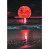 Flower-18.99 Cartoon Digital Oil Målning Moon Night Scene Filling Lämplig för vuxna