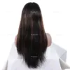 Brazilian Remy Glueless Lace Front Long Straight Wigs For Black Women Ombre Human Hair Wig #1B/30 Highlight Color