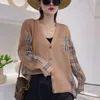 Women's Sweater jackets Long Sleeve Knits Loose V Neck Sweaters Dresses Casual shirts Hoodies Female Clothes ladies trench coat Tops Knitting shirts