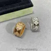 2024 Четыре листового клевера Cleef Ring Kaleidoscope Designer Rings для женщин 18 тыс. Золотого серебряного кольца роскошные кольца роскошные кольца валентинки вечеринка ювелирные украшения