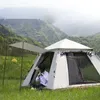 Tent outdoor automatic 34 people beach fast open folding camping double rain and dew tent 240416