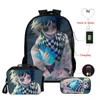 Zaino anime giapponese dabi bagpack casual bambini zaini ragazze daypack usb cable studing fashion katsuki bakugo borse book