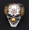 Mode Hip Hop Men039s Edelstahlring Hochwertiges Design Clown Punk Biker Ring Größe 7142409078